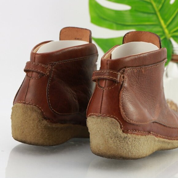 Duluth Womens Andina Boot Size 8.5 Brown Leather Lace Up Comfy Crepe Sole Bootie - Picture 5 of 11